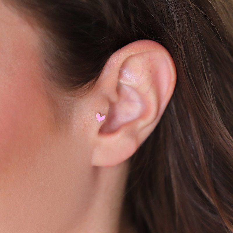 Pembe Kalp Piercing