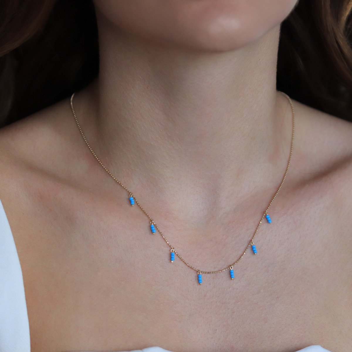 Sıralı Firuze Kolye