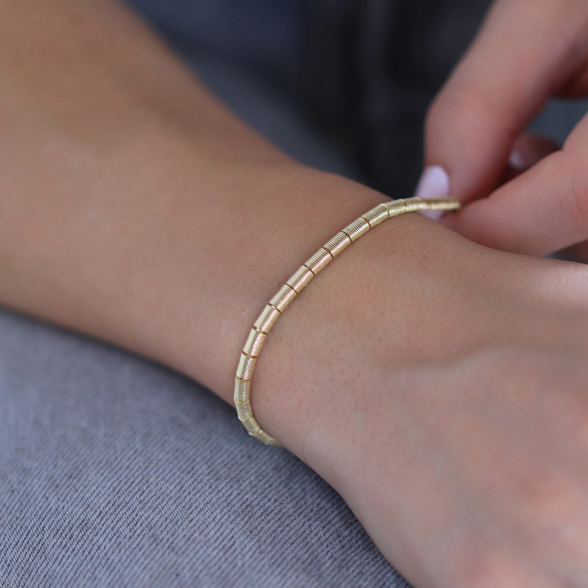 Çizgili Silindir Bileklik