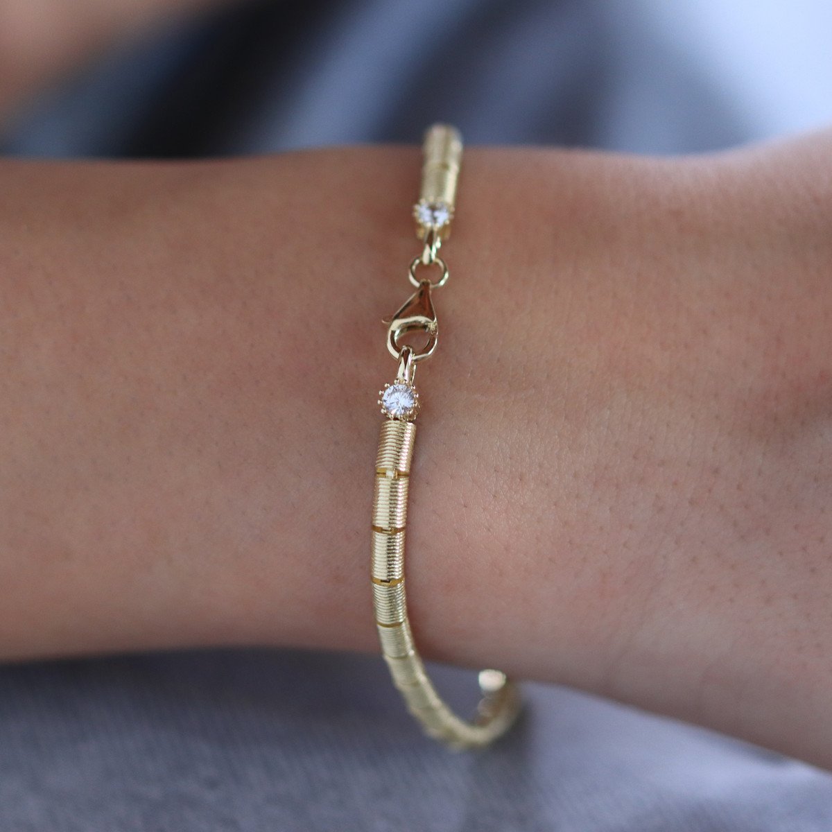 Çizgili Silindir Bileklik