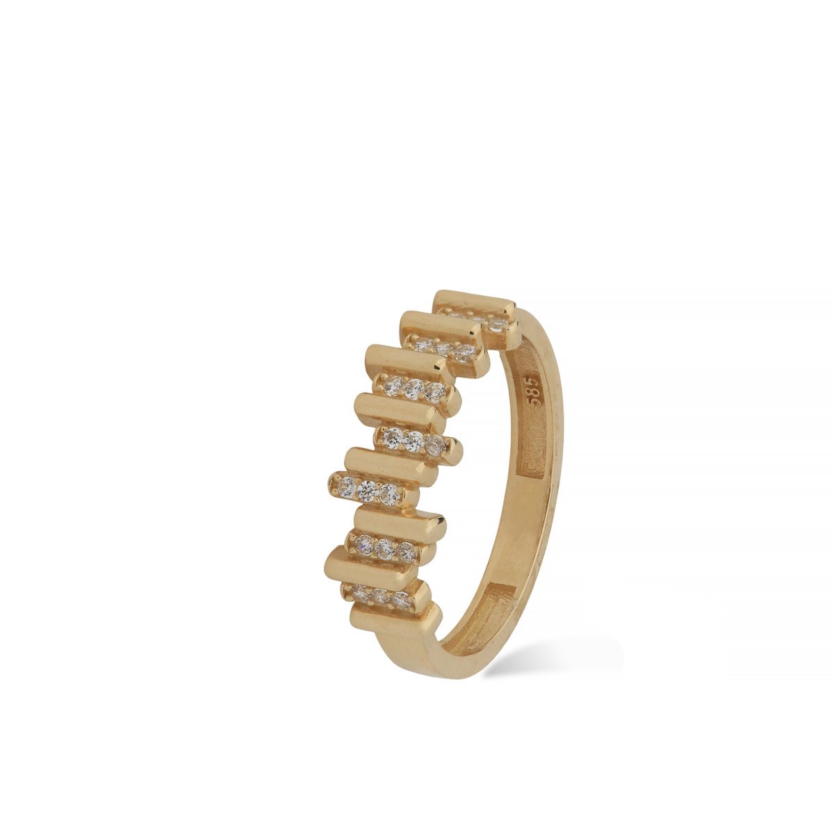 Taşlı Zikzak Yüzük