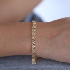 Çizgili Kare Bileklik