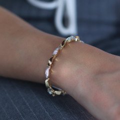 Taşlı Dalga Bileklik