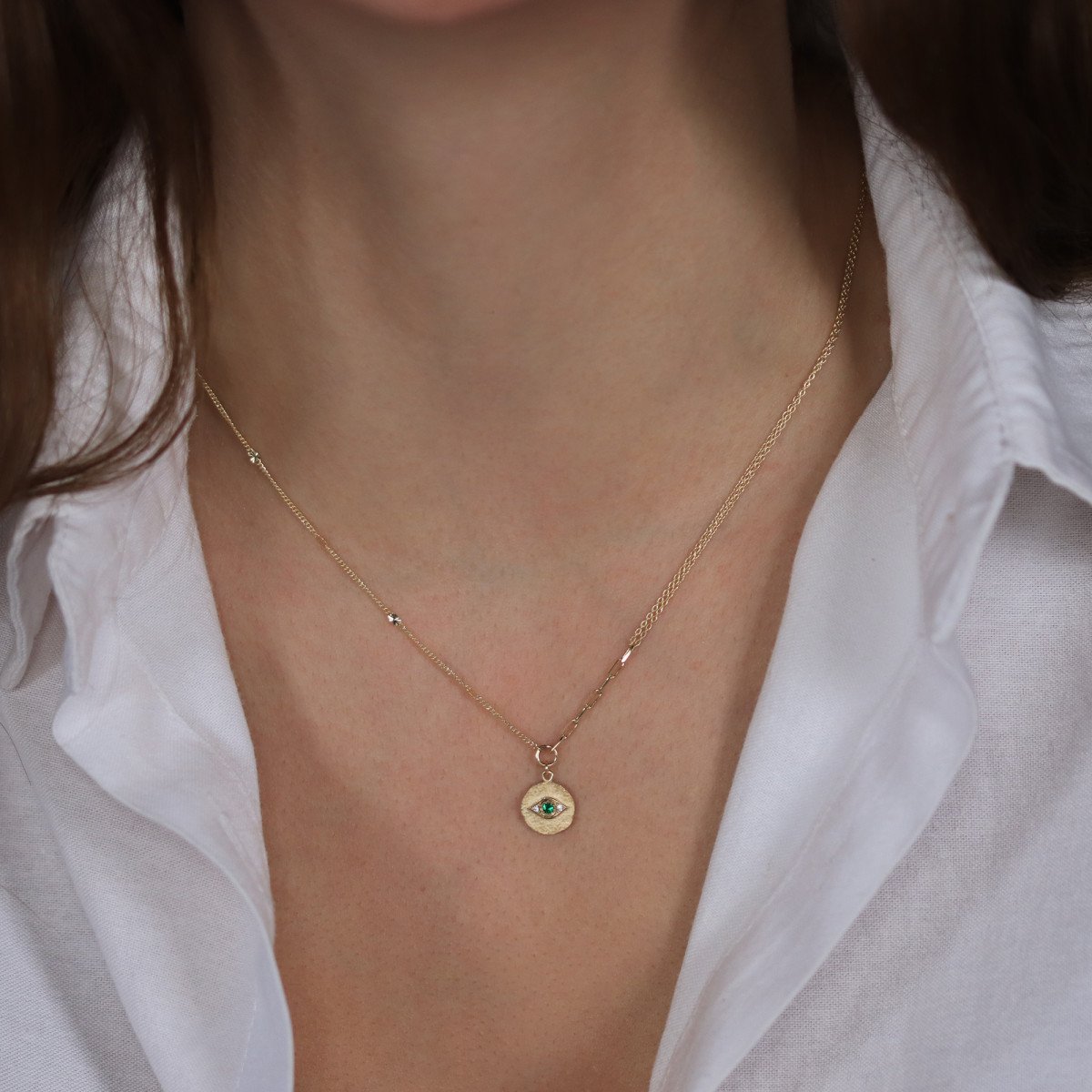 Göz Madalyon Kolye