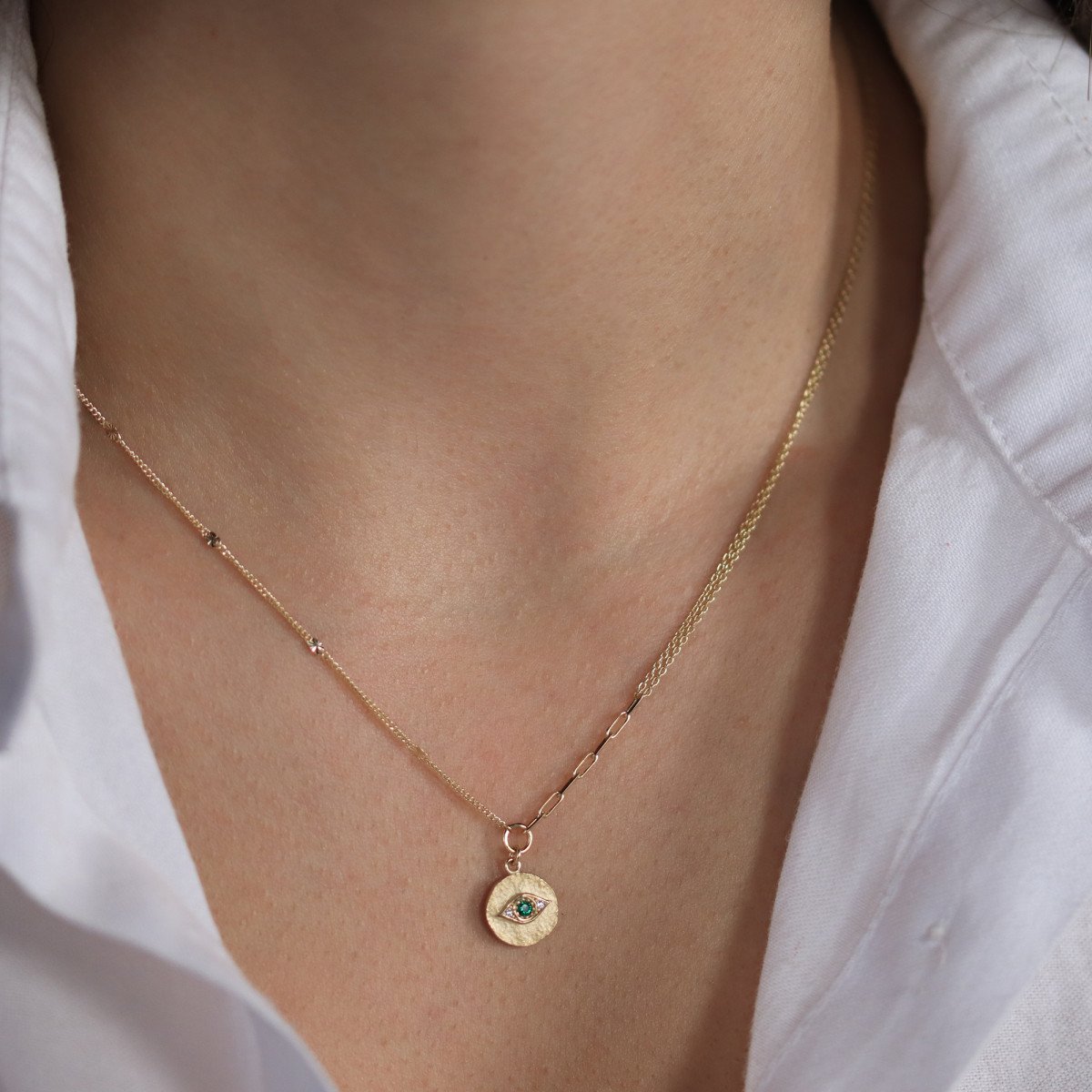 Göz Madalyon Kolye