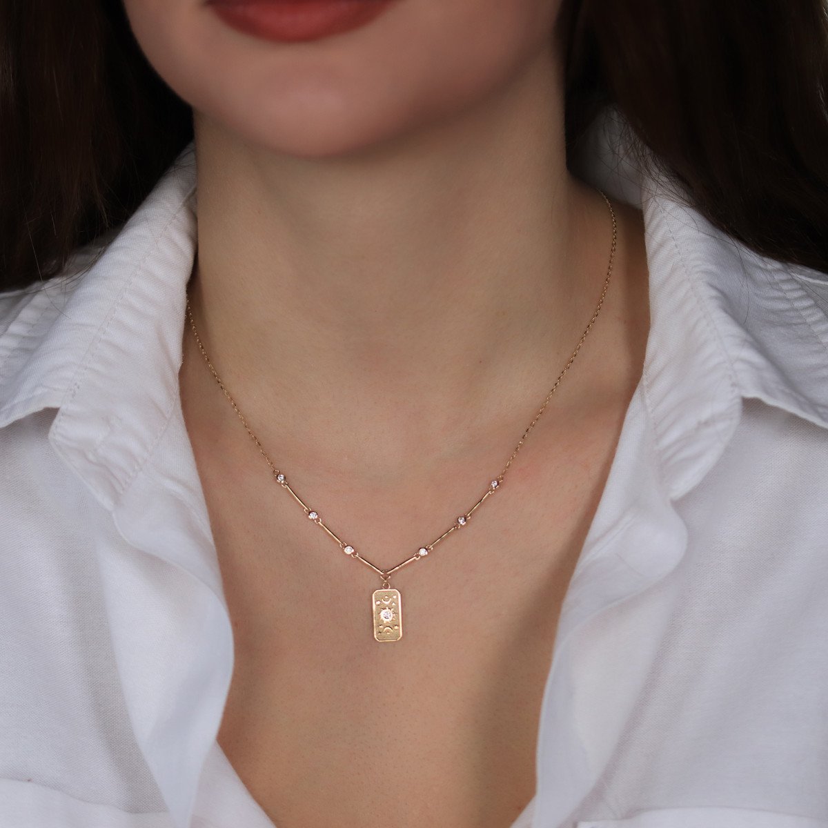 Güneş Madalyon Kolye