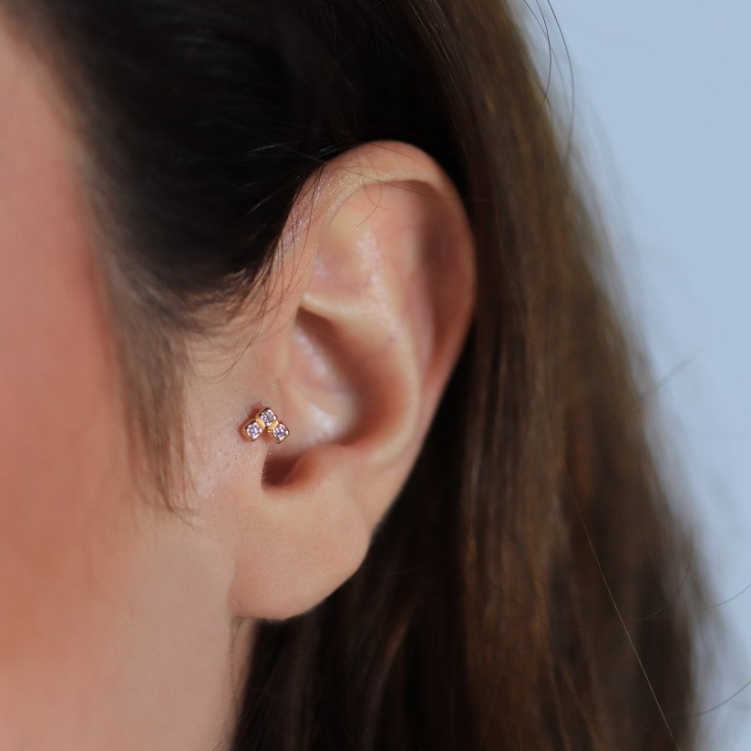 Üçlü Taş Piercing
