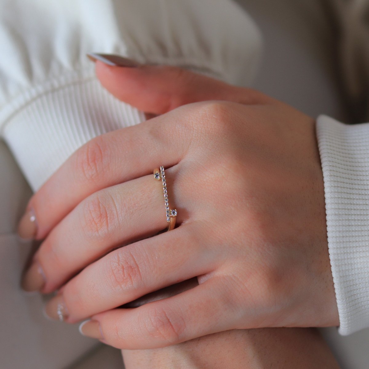 Taşlı Çizgi Yüzük