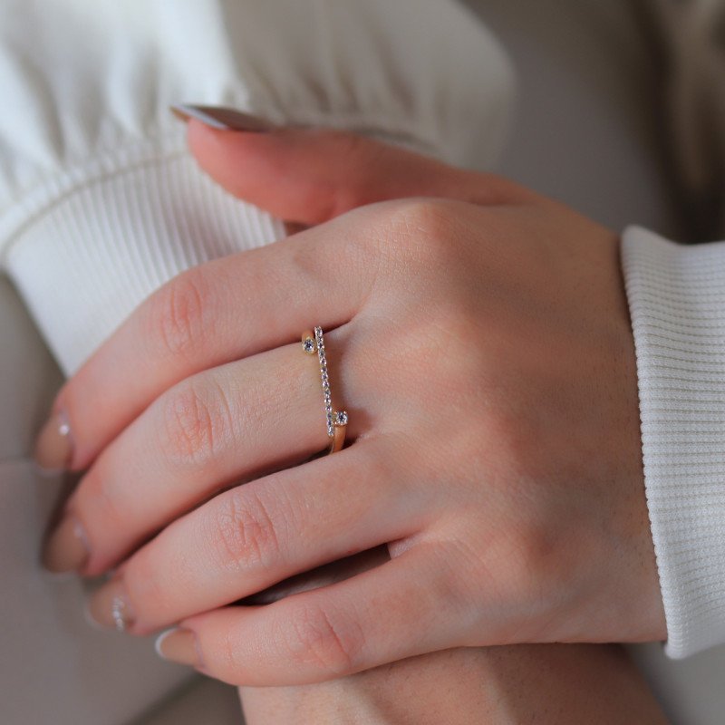 Taşlı Çizgi Yüzük