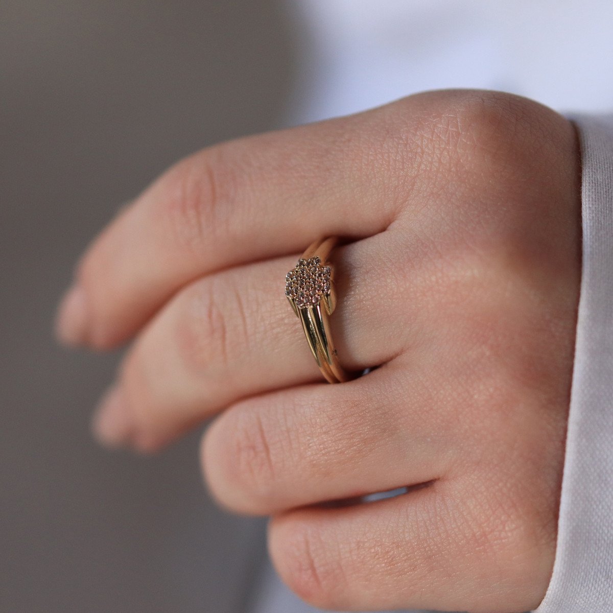 Taşlı Yonca Yüzük