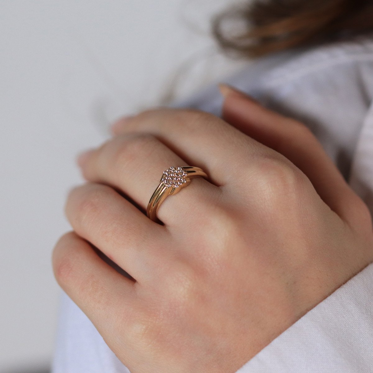 Taşlı Yonca Yüzük