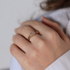 Taşlı Yonca Yüzük