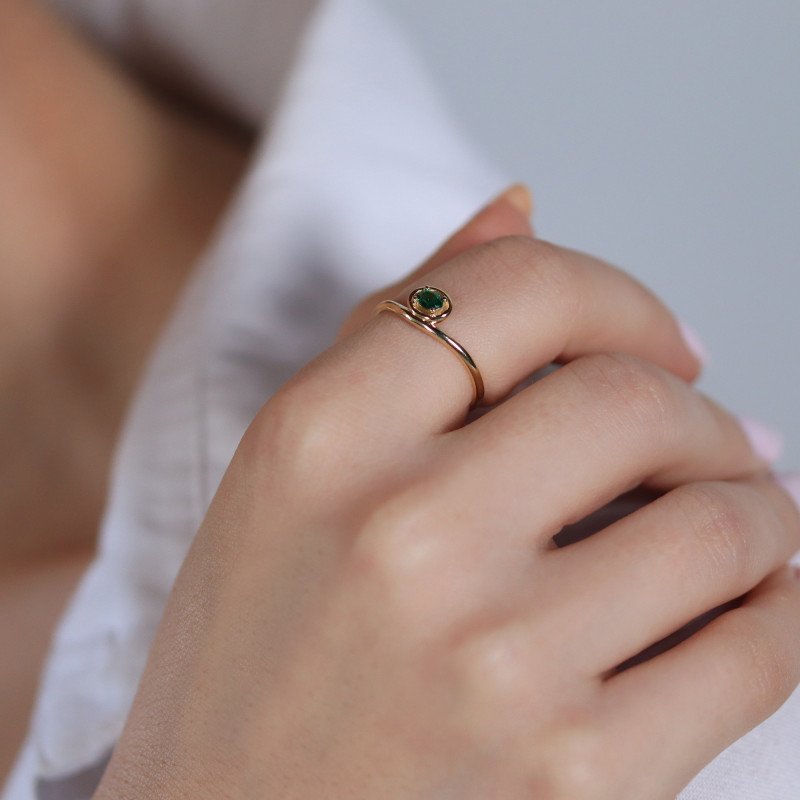 Taşlı Dalga Yüzük