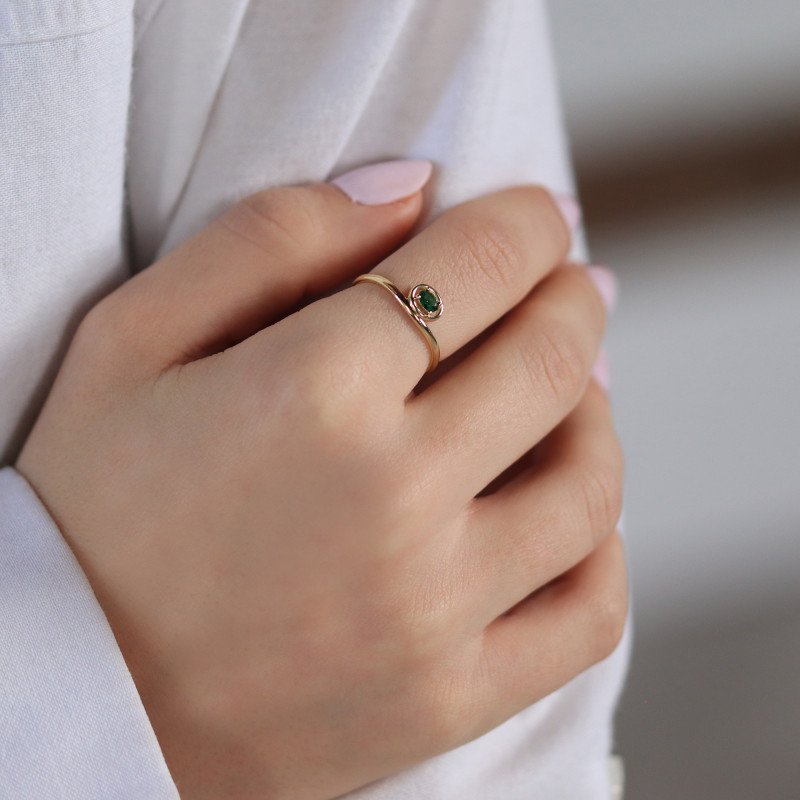 Taşlı Dalga Yüzük