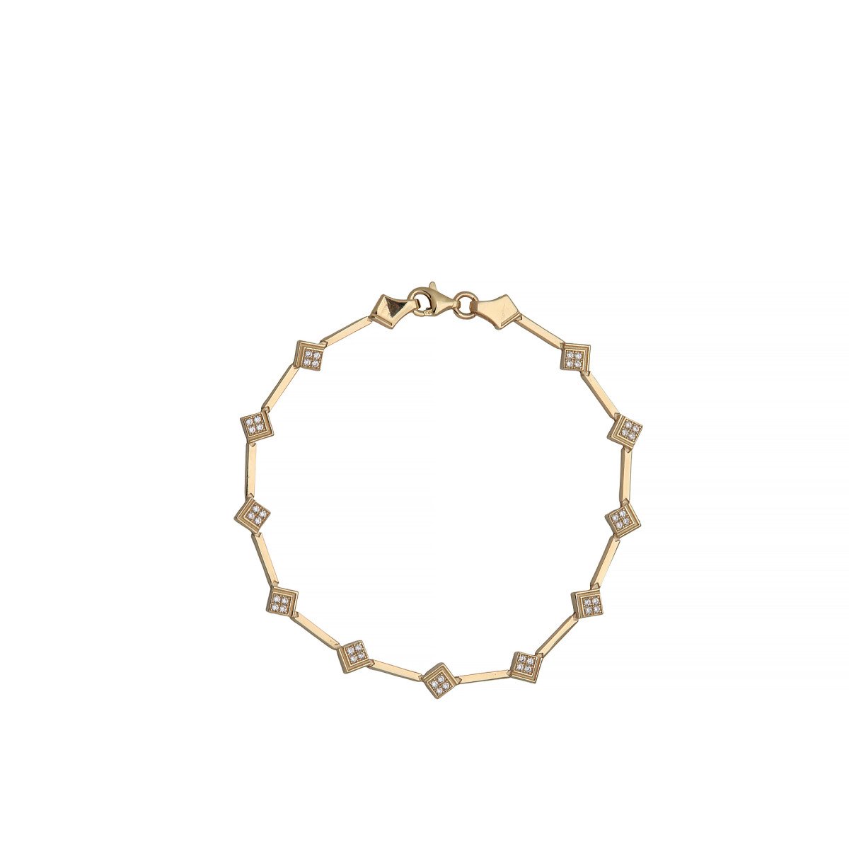 Taşlı Dörtgen Bileklik