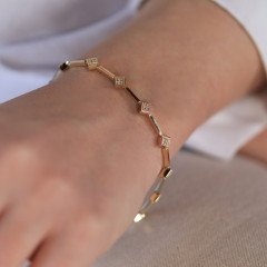 Taşlı Dörtgen Bileklik