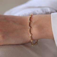 Taşlı Dörtgen Bileklik