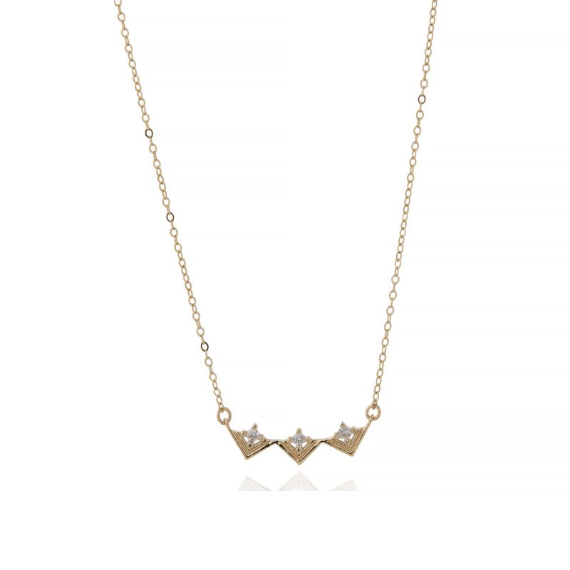 Taşlı Üçgen Kolye