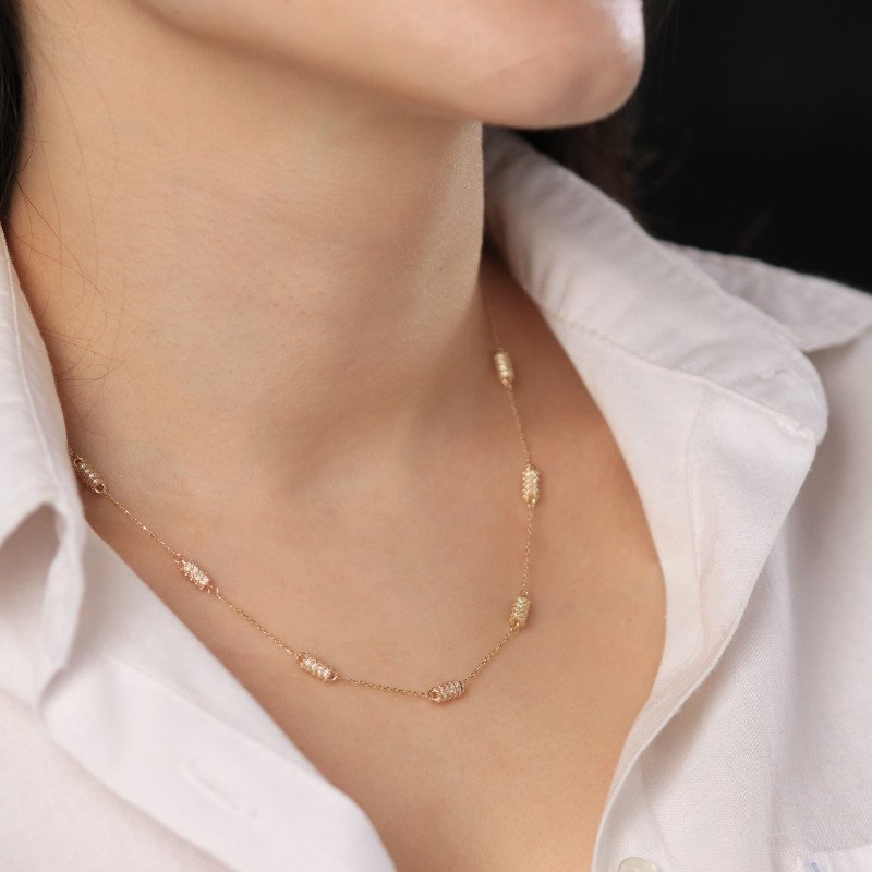 Taşlı Tasarım Kolye