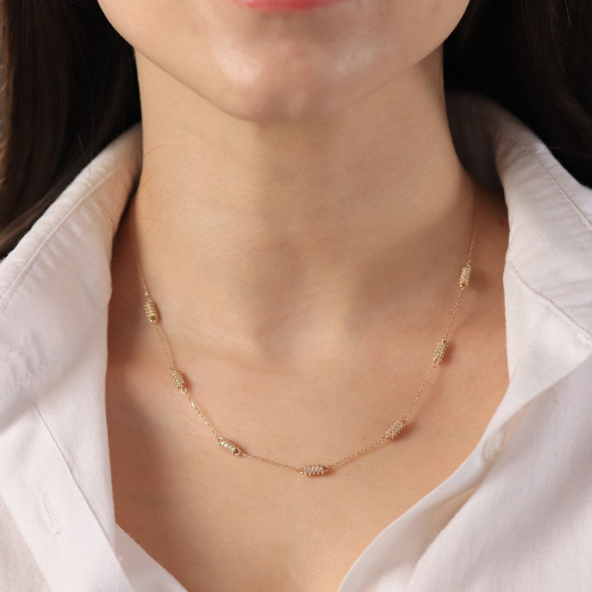 Taşlı Tasarım Kolye