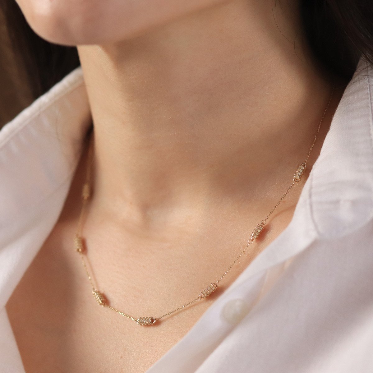 Taşlı Tasarım Kolye