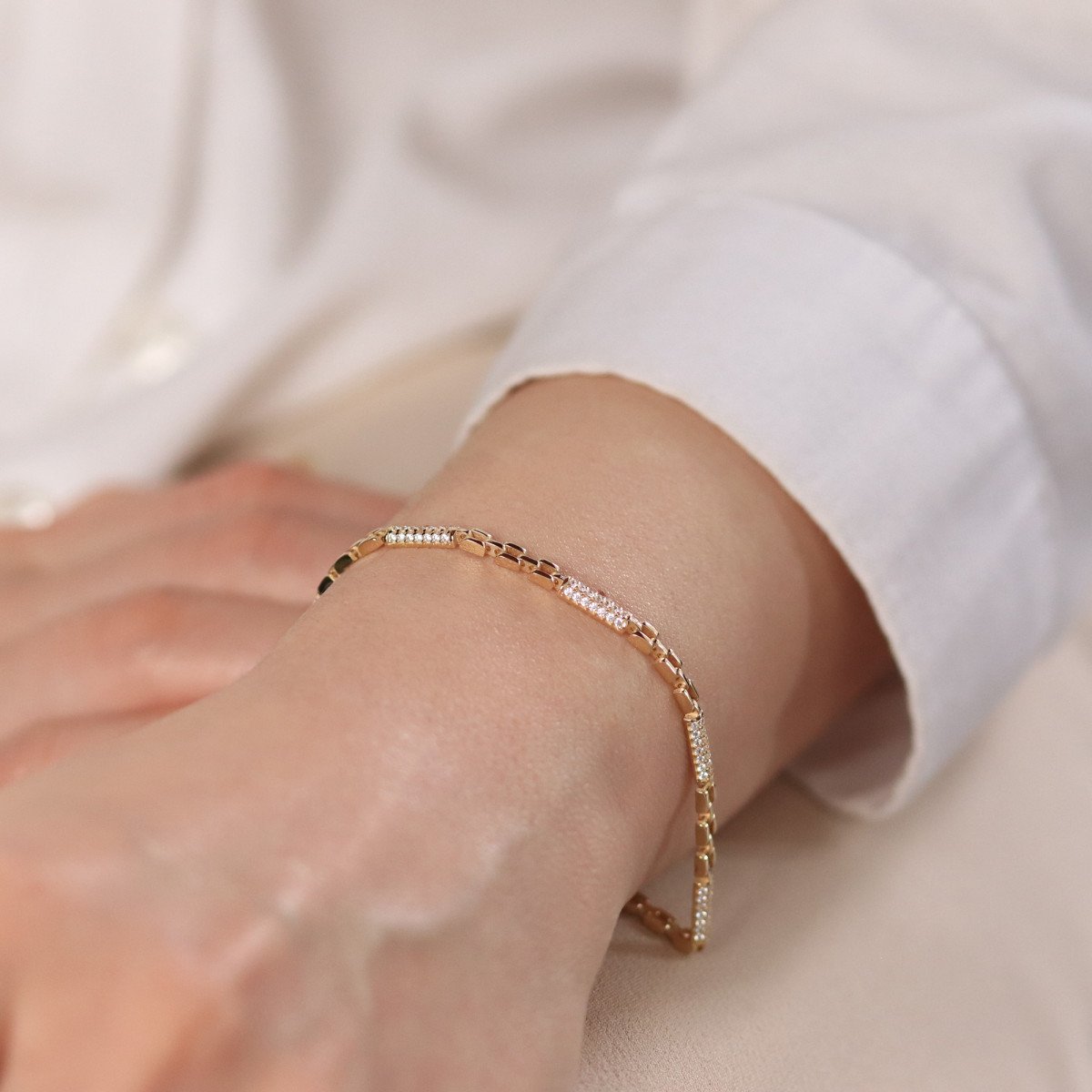 Taşlı Mini Kordon Bileklik