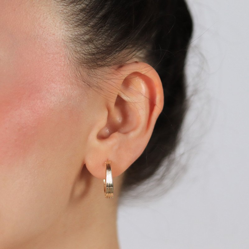 Çizgili Modern Küpe