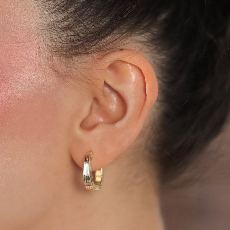 Çizgili Modern Küpe