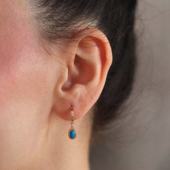 Firuze Sallantılı Küpe