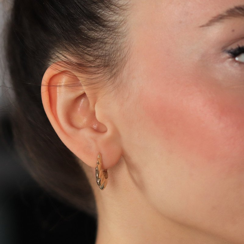 Bombe Kıvrımlı Küpe