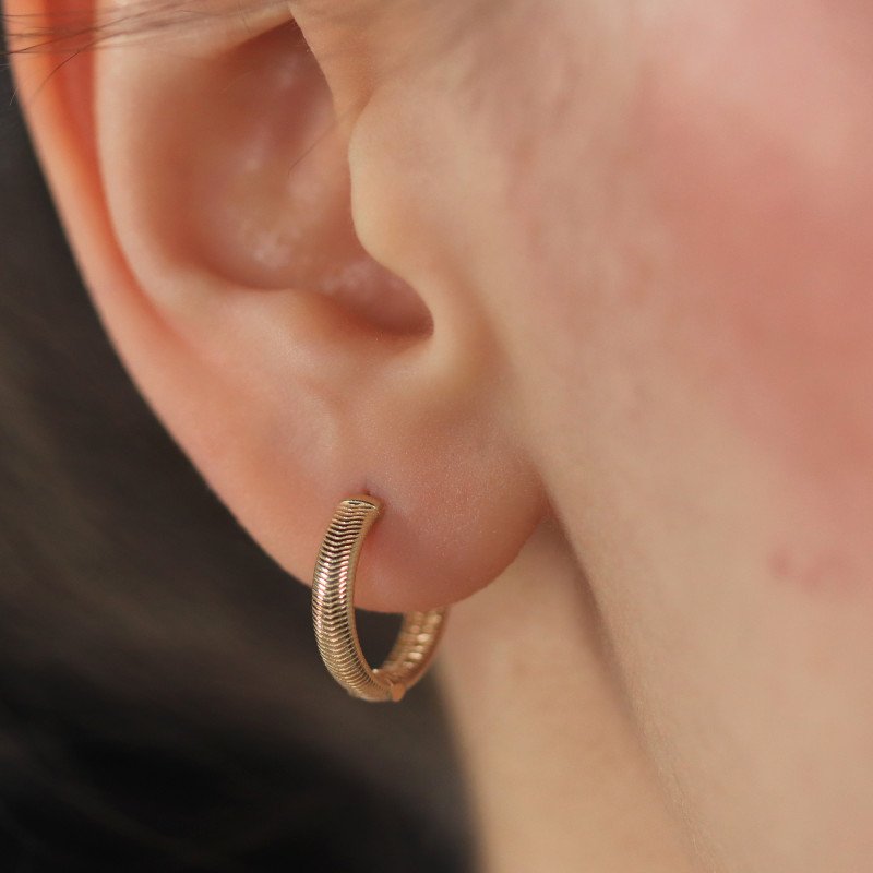 Çizgili Halka Küpe