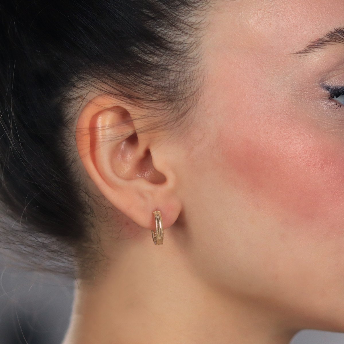 Çizgili Halka Küpe