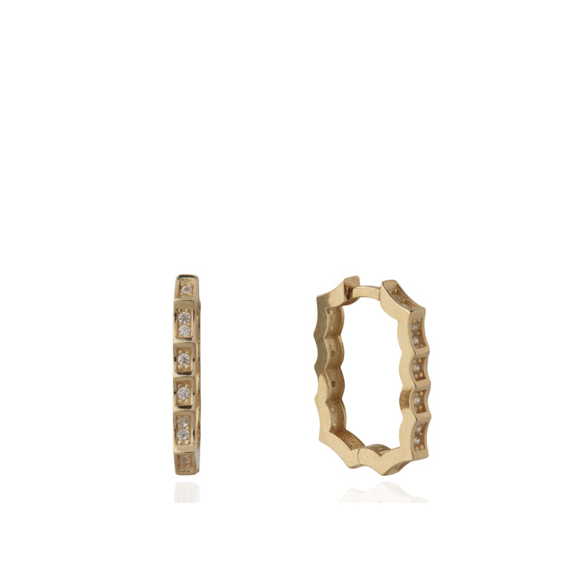 Taşlı Tırtık Küpe