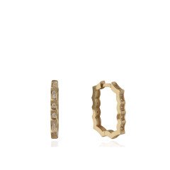 Taşlı Tırtık Küpe