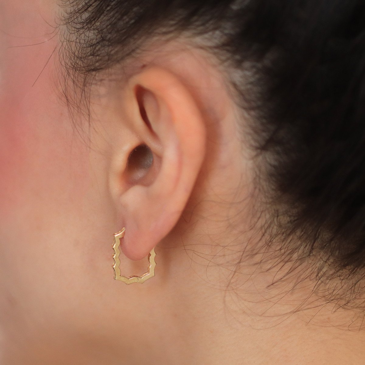 Taşlı Tırtık Küpe