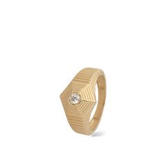 Çokgen Çizgili Yüzük