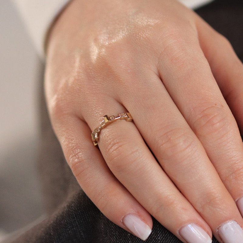 Taşlı Tetris Yüzük