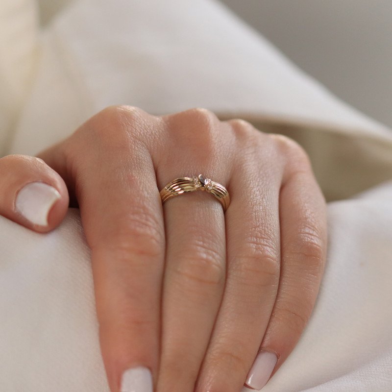 Taşlı Midye Yüzük