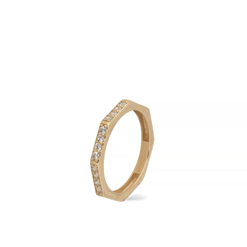 Taşlı Çokgen Yüzük