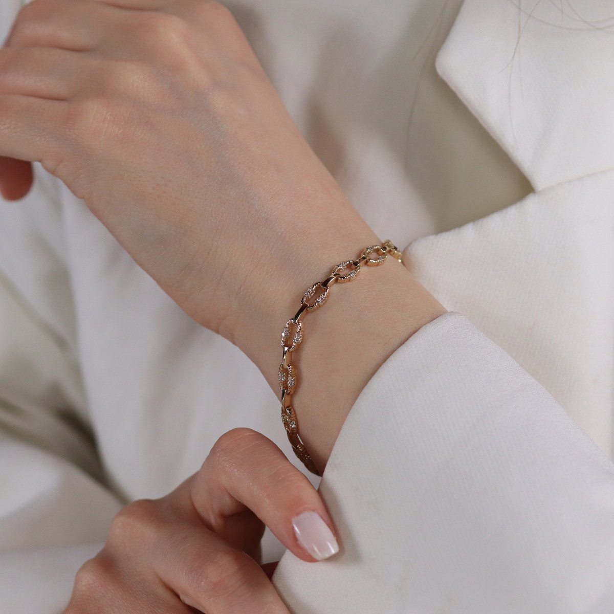 Taşlı Elips Bileklik