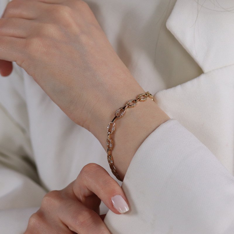 Taşlı Elips Bileklik