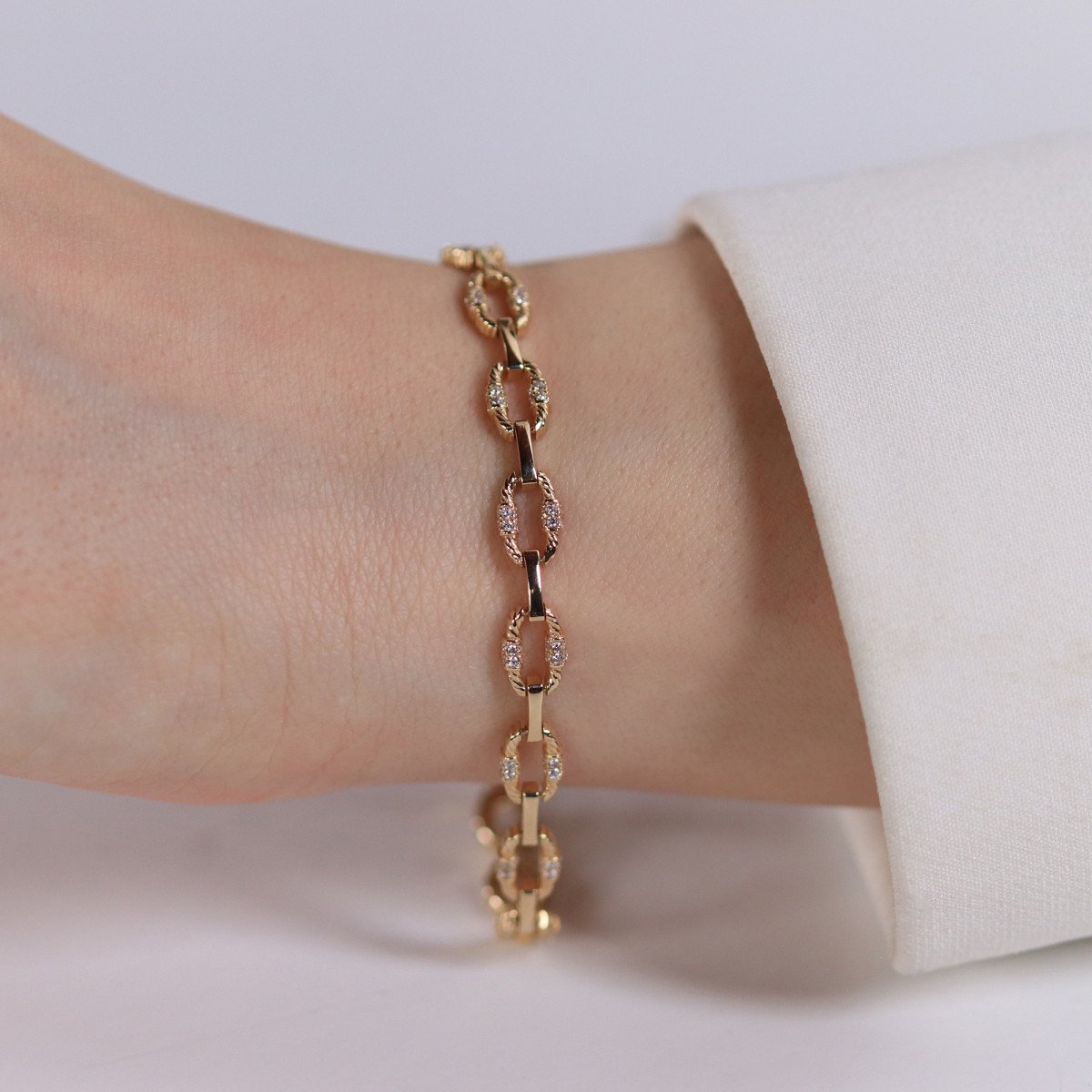 Taşlı Elips Bileklik