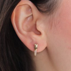 Taşlı Üçgen Küpe