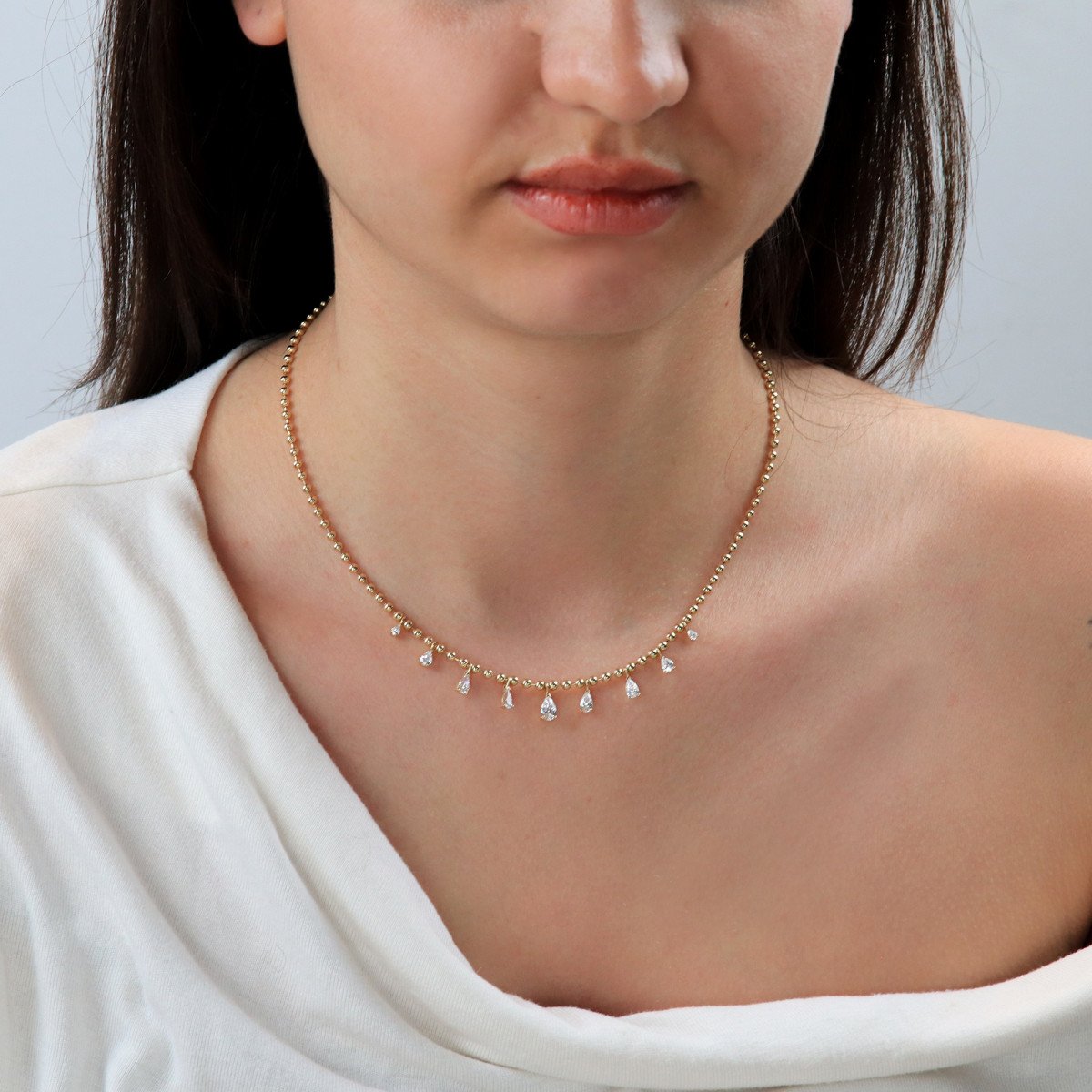 Sıralı Damla Kolye