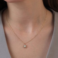 Opal Kuzey Yıldızı Kolye