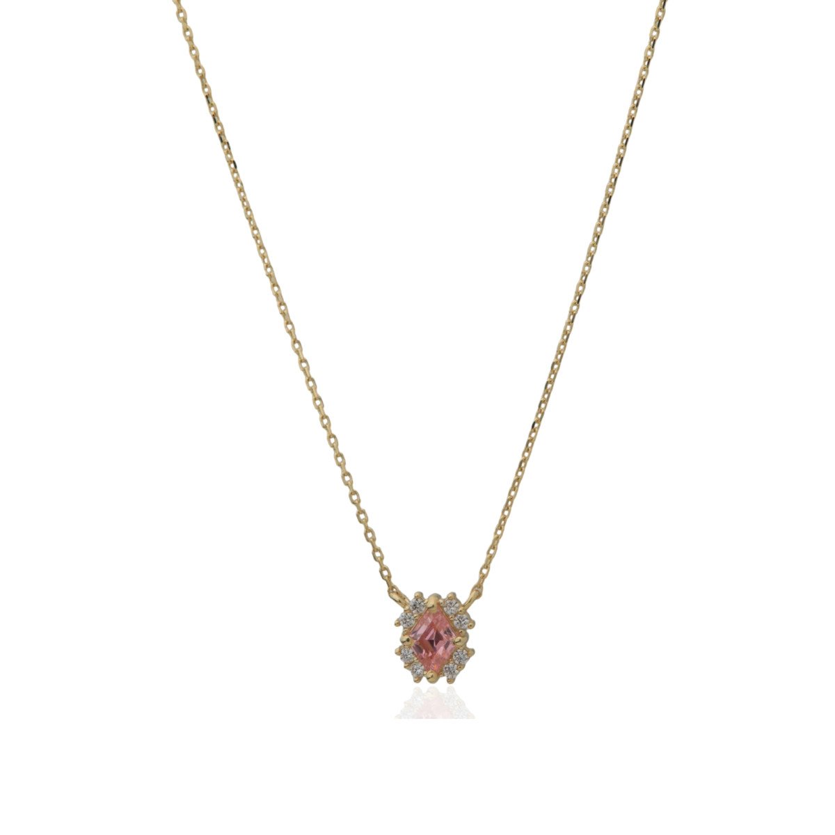 Pembe Taşlı Kolye