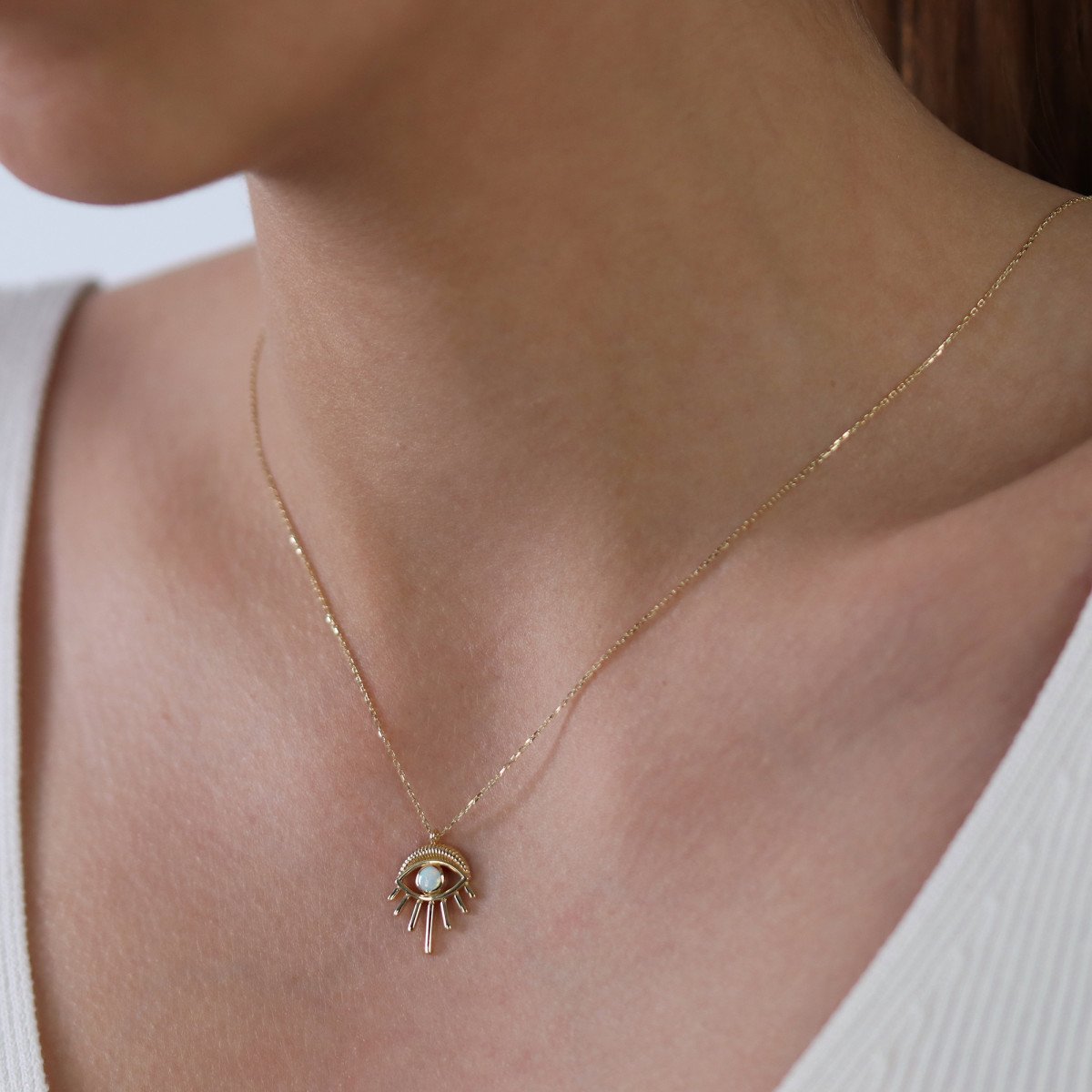 Opal Göz Kolye