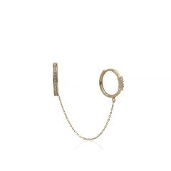 Mini Taşlı Cuff Küpe