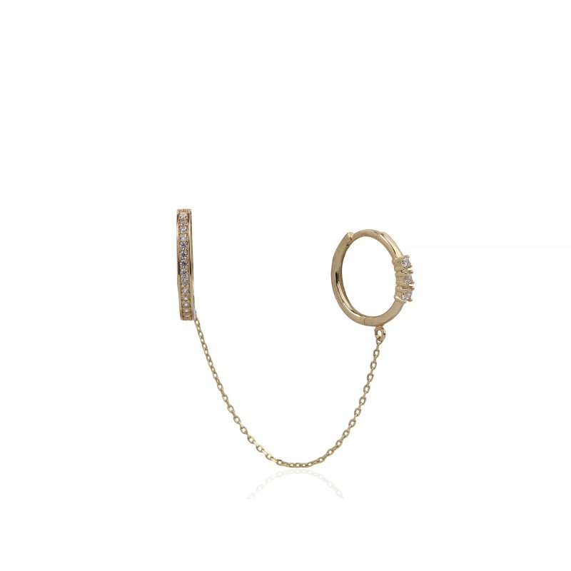 Mini Taşlı Cuff Küpe