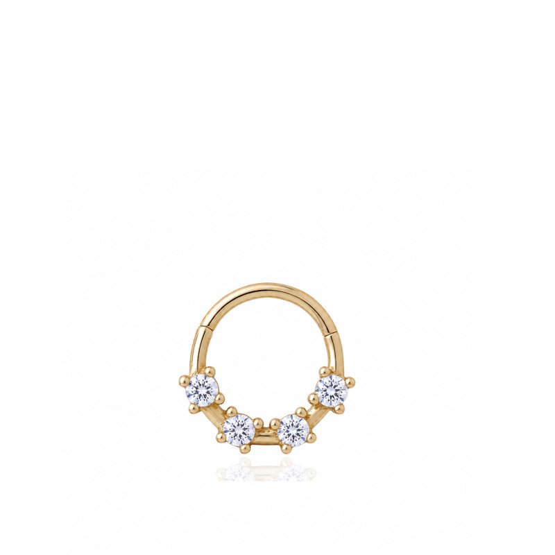 Dört Taş Halka Piercing